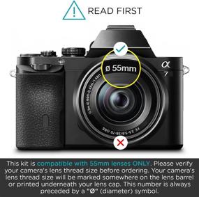img 3 attached to 📸 Vivitar Essential 55MM Lens & Filter Accessory Kit for Nikon AF-P DX 18-55mm and Select Sony Lenses - Bundle with Wide Angle & Telephoto Lenses, Filters Kit & Macro Set, Lens Hood, Cap