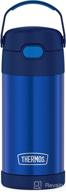 🍼 thermos funtainer 12oz stainless steel vacuum insulated straw bottle for kids, blue логотип