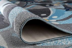 img 1 attached to Modern Large Floral Non-Slip Area Rug 5X7 - Gray-Blue