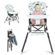 🪑 versatile ceurmt baby convertible high chair: adjustable, stylish, and portable with footrest and wheels - black logo
