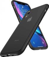 humixx shockproof series iphone xr case - 10ft drop tested, upgraded nano material, translucent matte cover with soft tpu bumper - slim protective case for iphone xr 6.1 inch (black) logo