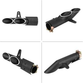 img 3 attached to 🏍️ Qiilu Motorcycle Dual-Outlet Exhaust Pipe: Enhance Performance for YZF R6 GSX-R