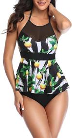 img 2 attached to Upopby Women's Tankini Swimdress Swimwear - Clothing & Cover Ups for Women's Swimsuits