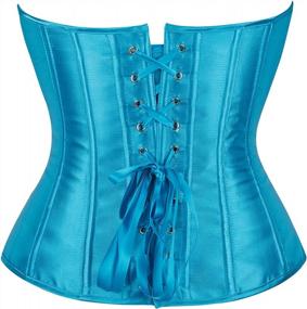 img 2 attached to Enhance Your Feminine Beauty With Black Satin Bustier Corset Lingerie Set