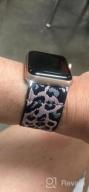 img 1 attached to Apple Watch Band Scrunchies Leopard Pattern Soft Nylon Strap Replacement Wristband For Series 8/7/SE/6/5/4/3/2, Sizes 41Mm 40Mm 38Mm Elastic Stretchy Solo Loop TOYOUTHS review by Anthony Arcos
