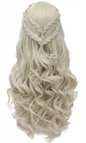 img 3 attached to Преобразите свой образ с париком Mersi Blonde Costume для женщин: длинные плетеные волосы для вечеринки и Хэллоуина - включает шапочку для парика (блондинка, S039G)