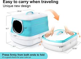 img 3 attached to 🐱 FOWD Cat Litter Box: Large, Foldable and Leak-Proof with Lid for Easy Travel and Cleaning