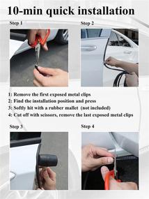 img 1 attached to 🚪 SYOAUTO 13Ft(4M) Car Door Edge Guards: Universal Fit White Rubber U Shape Car Door Protector for Sedans, Truck, SUV, ATV, UTV