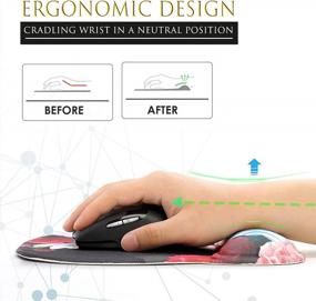 img 2 attached to Get Comfortable & Pain-Free Typing With MROCO Ergonomic Gel Mouse Pad With Wrist Support & Rest – Perfect For Office, Home & Laptop