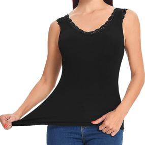 img 2 attached to Womens Thermal Fleece Undershirt Sleeveless Women's Clothing - Lingerie, Sleep & Lounge