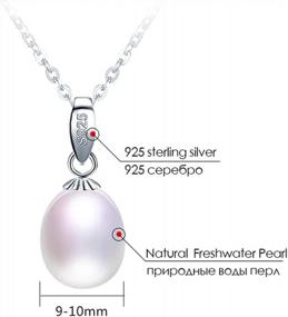 img 1 attached to HENGSHENG Genuine Pearl Jewelry Set Pearl Pendant Necklace &Pearl Earrings Set Zircon Dangle Drop Earrings S925 Sterling Sliver Wedding Gift