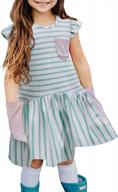 stylish ruffle trim midi dress for girls ages 4-13 - perfect for casual wear by evaless logo