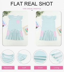 img 1 attached to Stylish Ruffle Trim Midi Dress For Girls Ages 4-13 - Perfect For Casual Wear By EVALESS