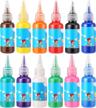 homkare washable finger paint set for kids - 12 colors of toddler finger paints for diy crafts and painting - each bottle contains 30ml/1.01 fl.oz. logo