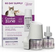 🐱 multi-cat calming diffuser kit: comfort zone 1 diffuser plus 2 refills (60-day supply) to promote peace in your home, recommended by veterinarians, minimize cat fighting, spraying, &amp; other problematicbehaviors логотип