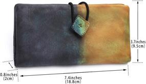 img 1 attached to Genuine Leather Vintage Handmade Organizer Women's Handbags & Wallets at Wallets