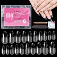 saviland soft gel nail tip almond - complete kit for a perfect salon-quality look logo