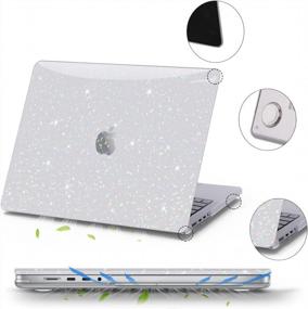 img 2 attached to Glitter Plastic Hard Shell Case + Keyboard Cover + Screen Protector For MacBook Pro 14'' With Touch ID (2023, 2022, 2021 M2 A2779 A2442 M1 Pro/Max Chip) - Anban Compatible Shining Clear
