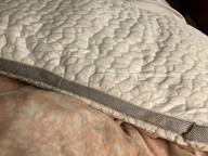 img 1 attached to EASELAND Cooling Bed Pillows [Queen Size Set Of 2] - Soft Luxury Hotel Gusseted Pillows For Sleeping, Premium Bamboo Rayon & Cooling Fabric Cover review by Angie Strongheart
