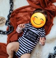img 1 attached to Adorable Letter Print Baby Boy Romper - Long Sleeve Baby Clothes Perfect For Your Little Prince review by Greg Horn