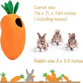 img 3 attached to Interactive Dog Toy With Squeaky Puzzle And Plush Hide And Seek Design - Rabbit And Carrot By Hollypet