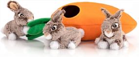 img 2 attached to Interactive Dog Toy With Squeaky Puzzle And Plush Hide And Seek Design - Rabbit And Carrot By Hollypet