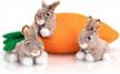 interactive dog toy with squeaky puzzle and plush hide and seek design - rabbit and carrot by hollypet logo