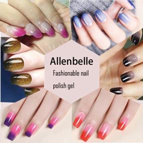 img 3 attached to Allenbelle Color Changing Gel Nail Polish Set Mood Soak Off UV LED Manicure Kit 002