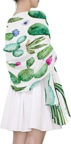 img 1 attached to 🧣 AUUXVA Watercolor Chiffon Scarves for Women: Lightweight Accessories at Scarves & Wraps