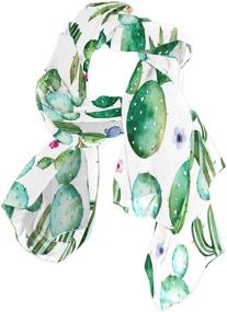 img 3 attached to 🧣 AUUXVA Watercolor Chiffon Scarves for Women: Lightweight Accessories at Scarves & Wraps