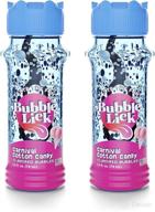 🍭 bubblelick premium natural cotton candy flavored bubble solution - 2 pack 2.5 oz bottles. trusted by pediatricians. made in usa. ideal for bubble machines & toys! logo