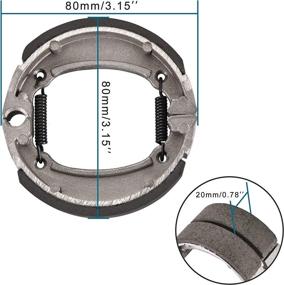 img 3 attached to 🛵 GOOFIT ATV Engine Based Scooter Rear Drum Brake Shoe for 50cc and 70cc Motorcycles