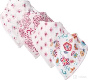 img 1 attached to 👶 Hudson Baby Muslin Cotton Bandana Bibs for both Boys and Girls