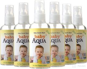 img 4 attached to 👶 Revolutionize Baby Cleaning with BABY AQUA babyAQUA Baby Products Wash Spray: No Rinse Solution to Hygienically Clean Pacifiers, Toys, and Surfaces - Advanced Patented Ionized Water Cleanser - Deodorizes and Purifies - 3.4oz/100ml, Pack of 6