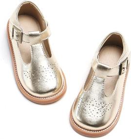 img 4 attached to Stylish GINFIVE Toddler Little Oxfords School Girls' Flats Shoes