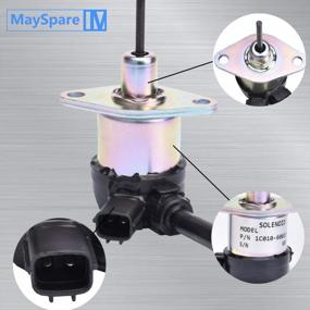 img 2 attached to MaySpare Fuel Shut Off Solenoid For Kubota Tractor Mower V2003 V2203 V2403 - 1A021-600XX Series