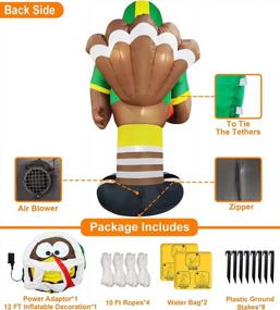 img 1 attached to 12Ft Giant Inflatable Thanksgiving Turkey With LED Lights - Perfect Outdoor Decor For Fall!