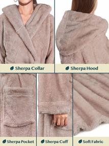 img 1 attached to Get Cozy In Style With PAVILIA Women'S Hooded Plush Fleece Bathrobe