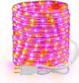 img 4 attached to Spooky Glow: BrizLabs Orange & Purple Outdoor Tube Lights - 18Ft 216 LED Halloween Themed Rope Lights For Indoor/Outdoor Decoration