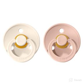 img 3 attached to 🍼 BIBS Natural Rubber Baby Pacifiers - Set of 2 BPA-Free Soothers | Made in Denmark | Blush/Ivory | Size 0-6 Months