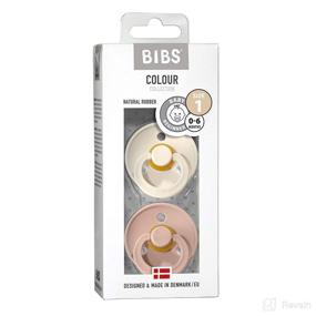 img 2 attached to 🍼 BIBS Natural Rubber Baby Pacifiers - Set of 2 BPA-Free Soothers | Made in Denmark | Blush/Ivory | Size 0-6 Months