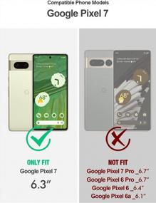 img 3 attached to Green/Clear Poetic Guardian Series Case For Google Pixel 7 5G - Full Body Hybrid Shockproof Rugged Cover With Built-In Screen Protector And Fingerprint ID Compatibility
