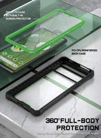 img 2 attached to Green/Clear Poetic Guardian Series Case For Google Pixel 7 5G - Full Body Hybrid Shockproof Rugged Cover With Built-In Screen Protector And Fingerprint ID Compatibility