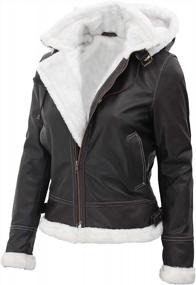 img 4 attached to Stylish & Warm: Women'S Winter Shearling Leather Jacket