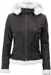 img 3 attached to Stylish & Warm: Women'S Winter Shearling Leather Jacket