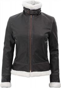 img 2 attached to Stylish & Warm: Women'S Winter Shearling Leather Jacket