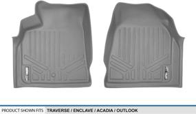 img 1 attached to MAXLINER Custom Fit Gray Floor Mat Liner Set - Chevrolet Traverse, Buick Enclave, Saturn Outlook, GMC Acadia - Compatible 2007-2017 Models