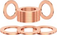 🔴 deefill m14 red copper oil drain plugs (20 pack) with crush washers - enhanced coolant seal rings & gaskets - dfl-030 logo