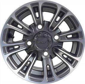 img 3 attached to Upgrade Your Golf Cart With MASSFX 10X7 Quake Gunmetal Wheels!