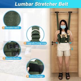 img 3 attached to Back Stretcher Spinal Decompression Harness Lumbar Support Belt Hanging Alignment Traction Device For Herniated Disc Back Pain Relief (Fits Waist 42~46")